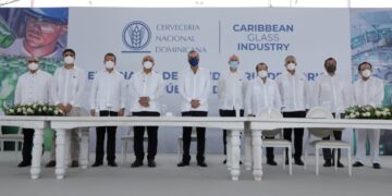 Presidente Abinader participó acto construcción de planta de producción de vidrio de Cervecería Nacional Dominicana