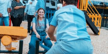 La alcaldesa del Distrito Nacional, Carolina Mejía, inauguró este sábado el parque Don Bosco